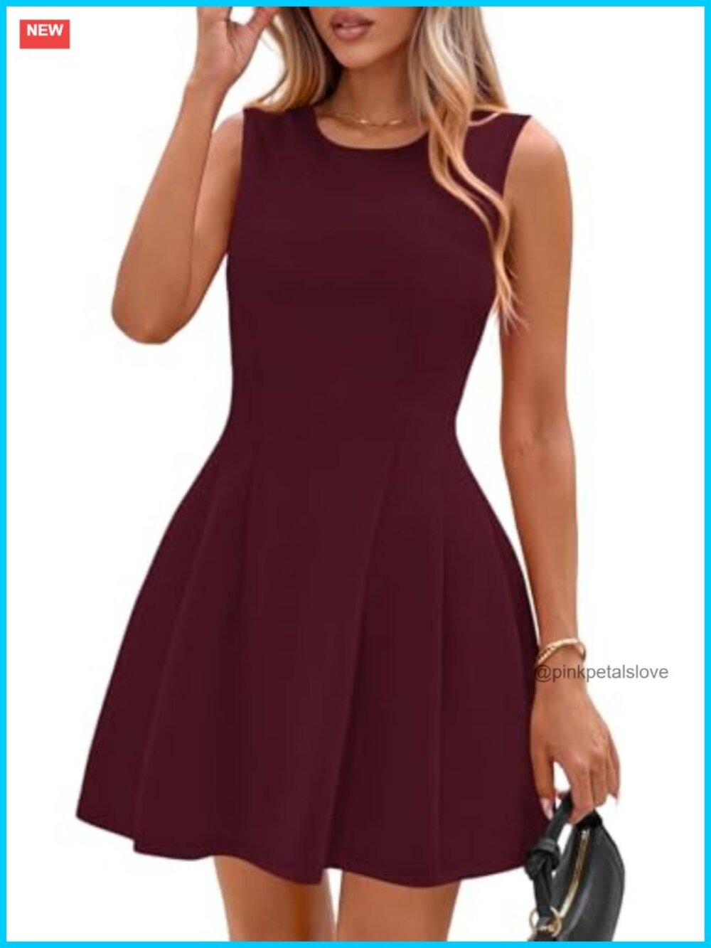 Women's A-Line Sleeveless Mini Cocktail Dress Ruffle Summer Party